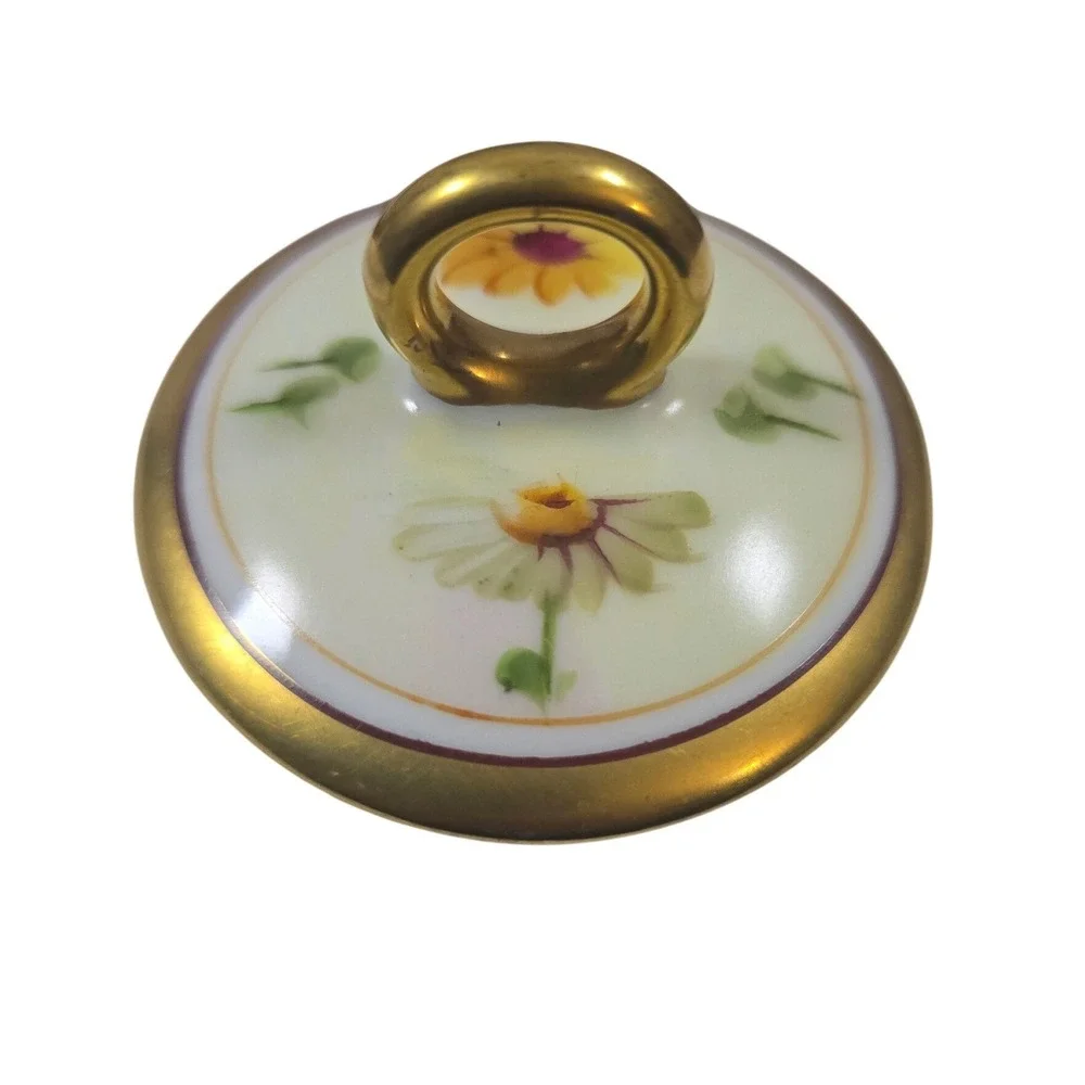 Pitkin & Brooks Studio Hand‎ Painted Daisy Sugar Creamer Footed Bowl Bavaria Set
